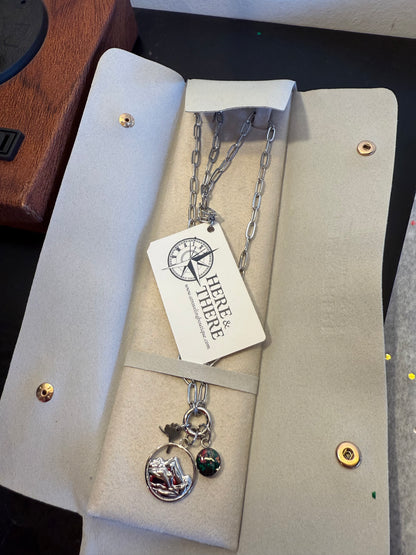Paperclip 3 Charm Clip Necklace