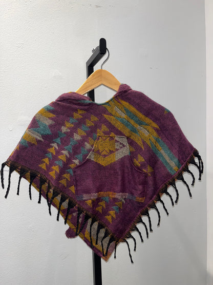 AlaskiWear Kids Poncho L (4-6)-Local-purple/mustard yellow/teal-Bottoms Up Boutique-Anchorage AK
