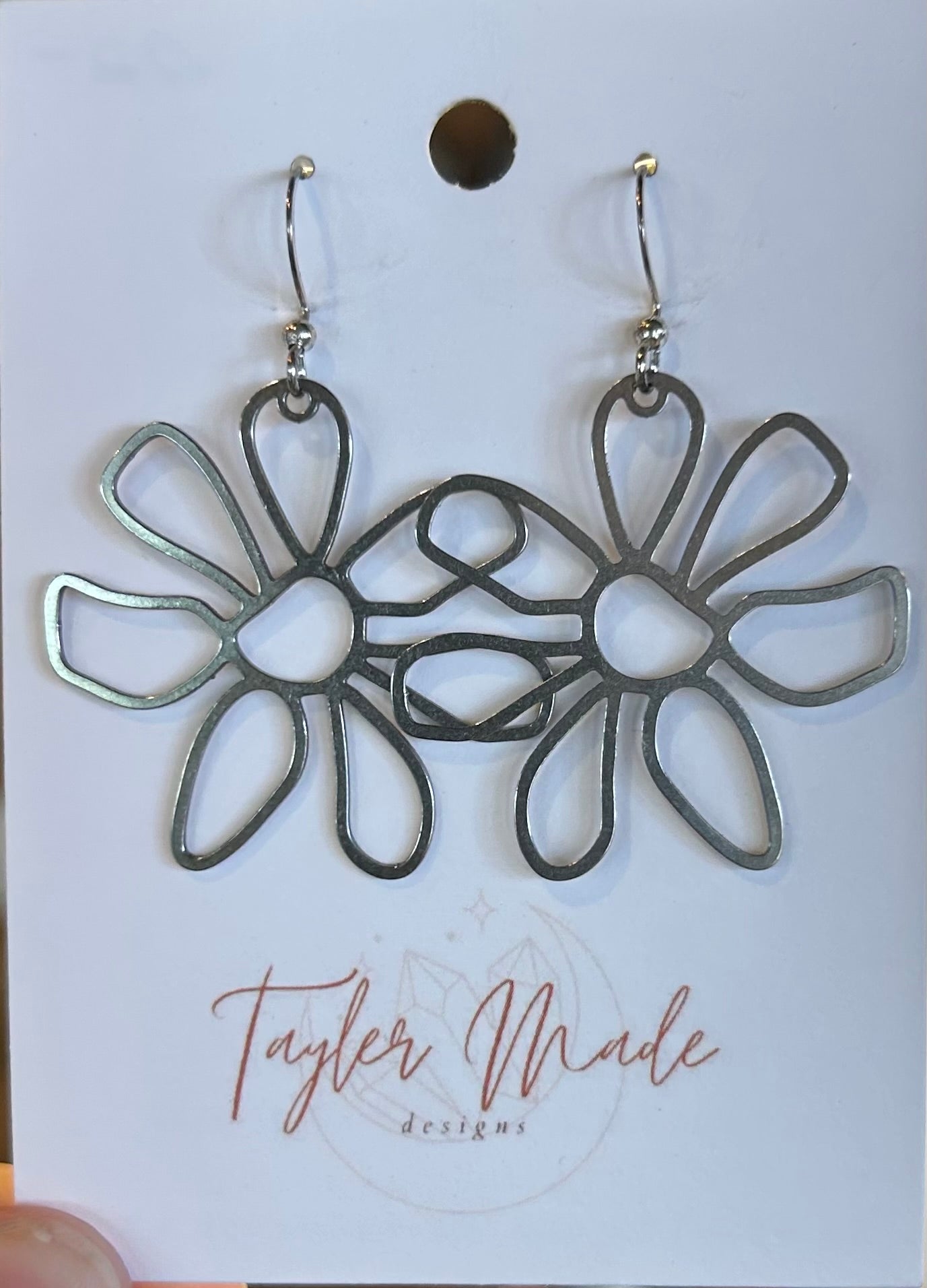 Silver Flower Earrings