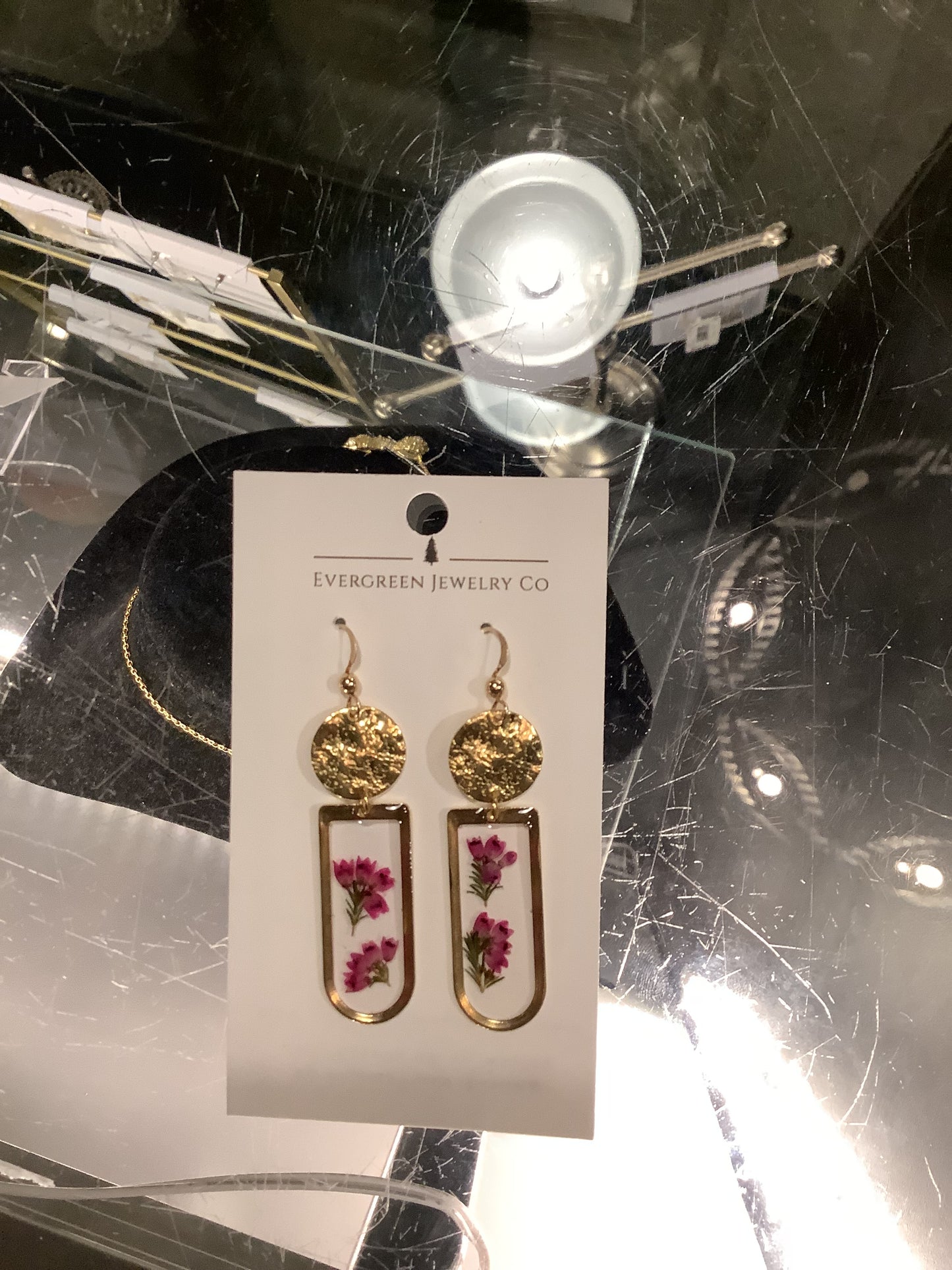Heather Earrings w/ Gold Circle