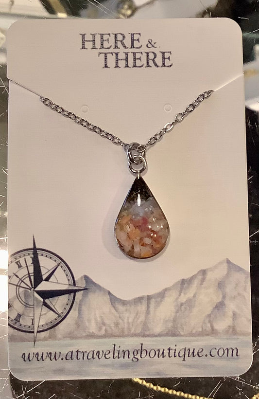 Small Destination Teardrop Necklaces