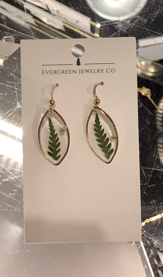 Teardrop Fern Earrings