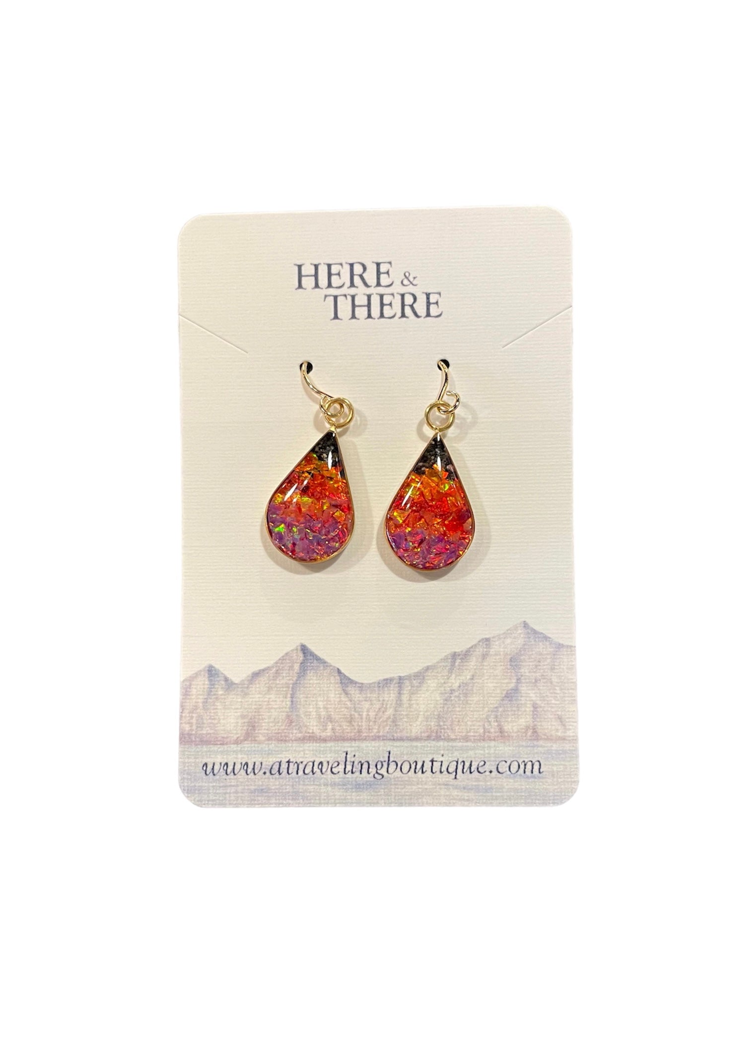 Alaska Destination Tear Drop Earrings-Local-Bottoms Up Boutique-Anchorage AK