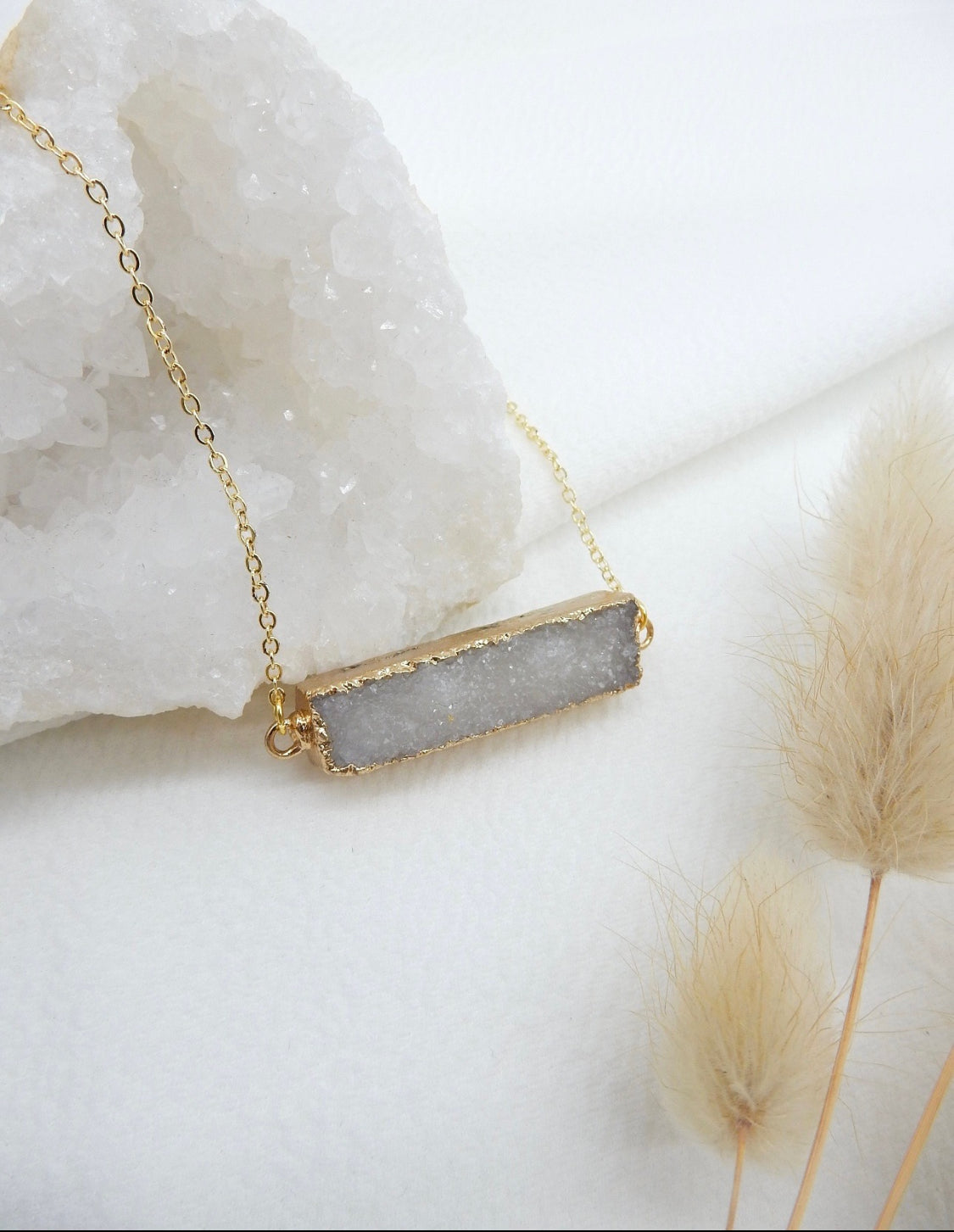 14k Gold Filled Druzy Necklace