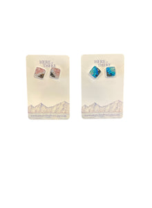 Destination Square Stud Earrings