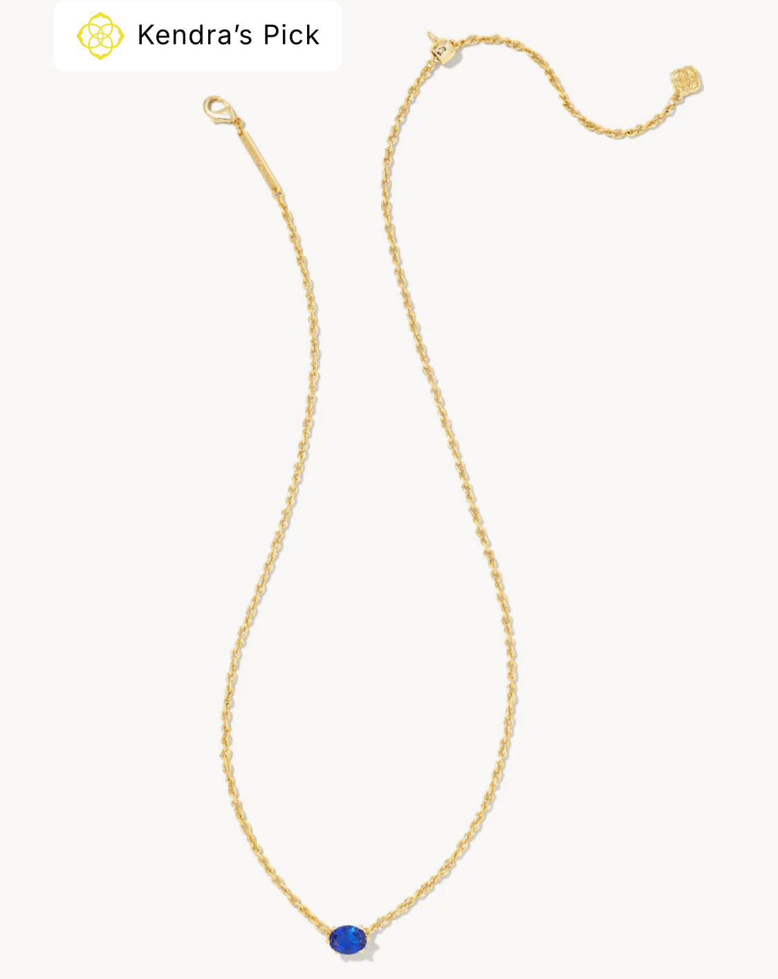 Cailin Gold Pendant Necklace in Blue Violet Crystal-Jewelry-Bottoms Up Boutique-Anchorage AK