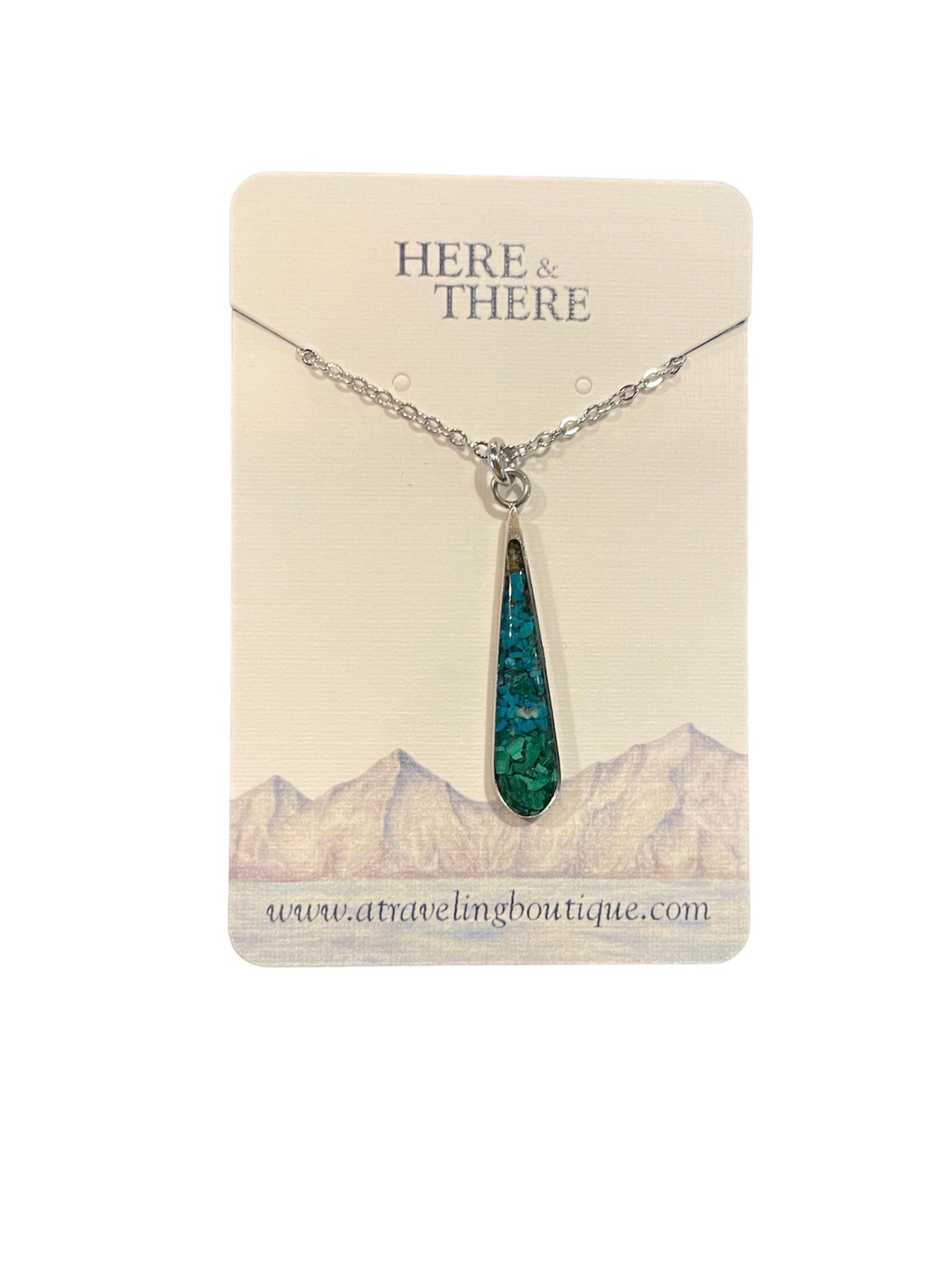 Alaska Destination Raindrop Necklace