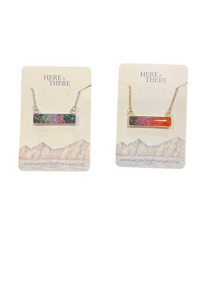 Alaska Destination Horizontal Bar Necklace-Local-Bottoms Up Boutique-Anchorage AK