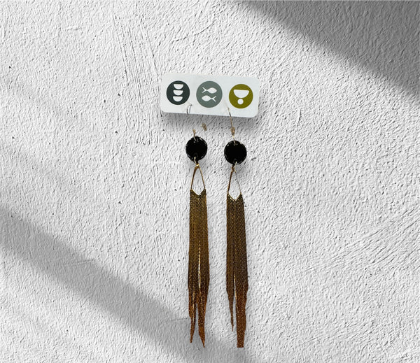 Ceramic & Gold Duster Earrings