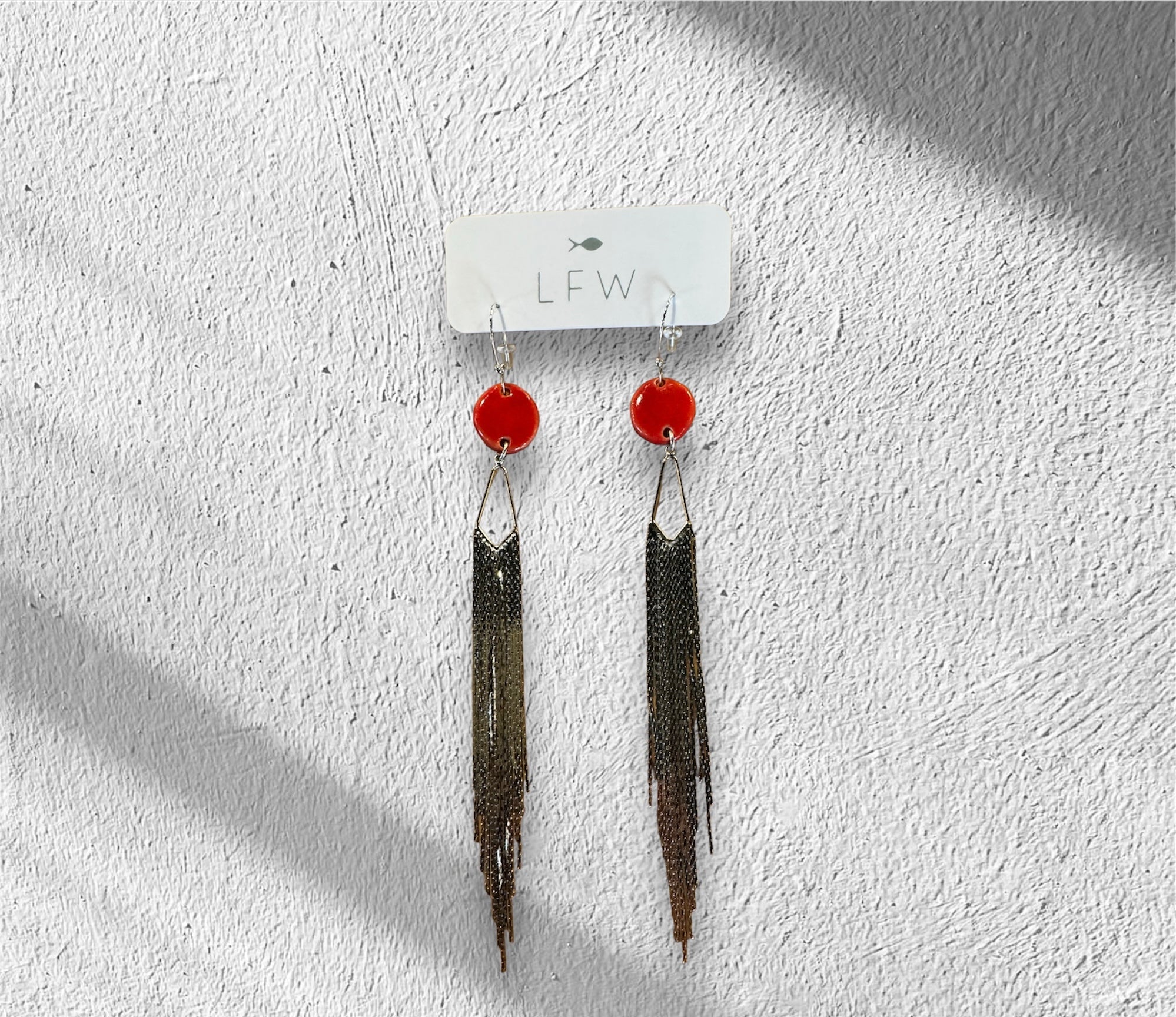 Ceramic & Gold Duster Earrings