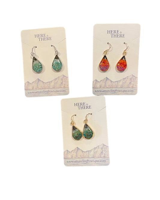 Alaska Destination Tear Drop Earrings-Local-Bottoms Up Boutique-Anchorage AK