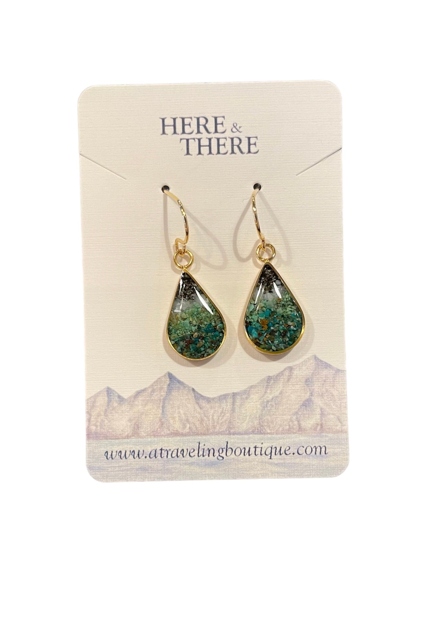 Alaska Destination Tear Drop Earrings-Local-Bottoms Up Boutique-Anchorage AK