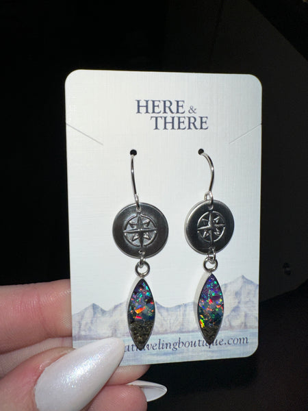 Destination Compass Drop Earrings