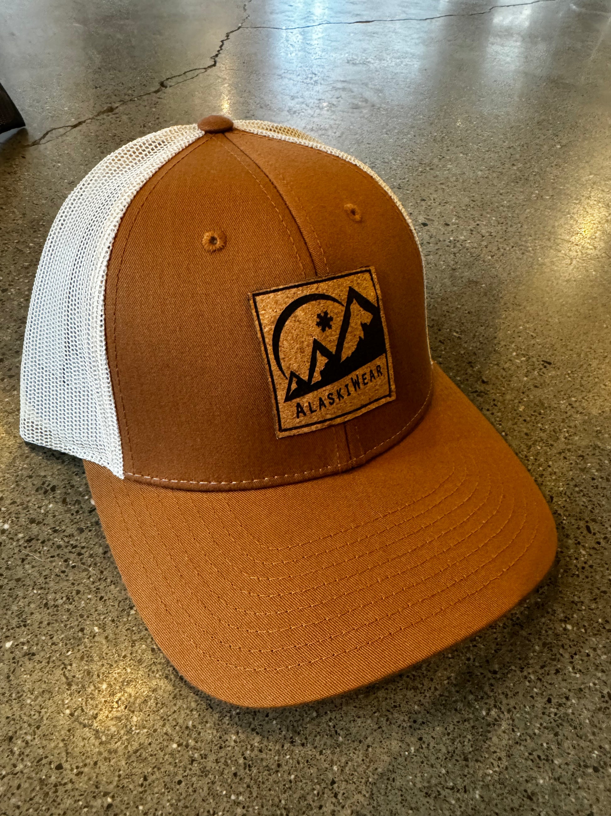 Adult Alaskiwear Curved Bill Hat- Assorted-Hat-Mustard w/Cork Patch-Bottoms Up Boutique-Anchorage AK