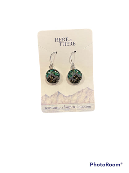 Destination Sand Mountain Dangle Earrings-Local-Petersburg Sand W/ Chrysocolla-Bottoms Up Boutique-Anchorage AK