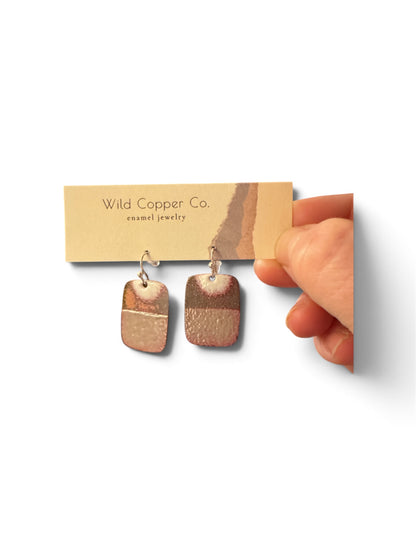 Wild Copper Co. Fall Earrings-Earrings-Wild Copper Co.-Mauve Rectangle-Bottoms Up Boutique