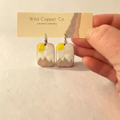 Wild Copper Co. Fall Earrings-Earrings-Wild Copper Co.-Mauve Mountains Rectangle-Bottoms Up Boutique