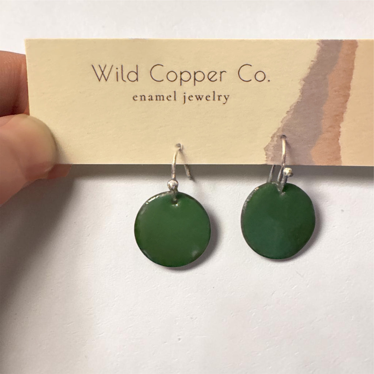 Wild Copper Co. Fall Earrings-Earrings-Wild Copper Co.-Small Green Circle-Bottoms Up Boutique