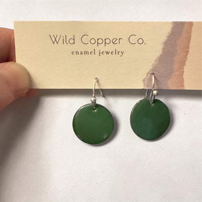 Wild Copper Co. Fall Earrings-Earrings-Wild Copper Co.-Small Green Circle-Bottoms Up Boutique