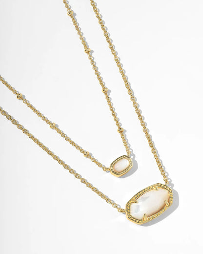 Mini Elisa Pendant Necklace in Ivory Mother of Pearl-Jewelry-Bottoms Up Boutique-Anchorage AK