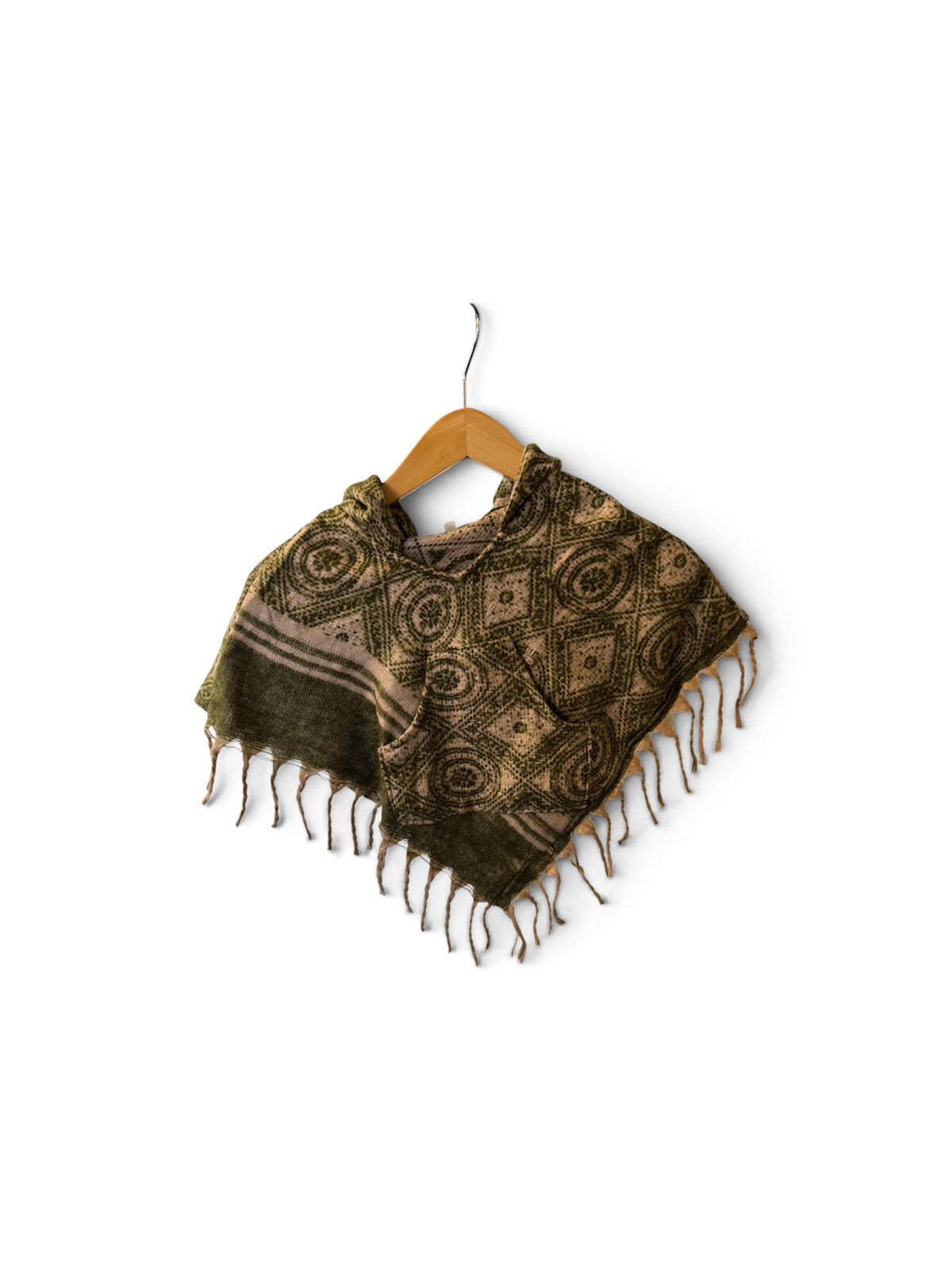 AlaskiWear Baby Poncho - S (3-18 mo.)-Local-Alaskiwear-Green/Beige-Bottoms Up Boutique