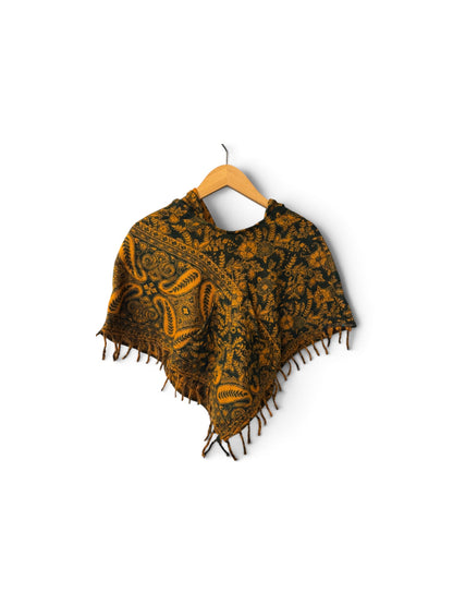 Kids Poncho L (4T-6)-Local-Alaskiwear-Green/Gold-Bottoms Up Boutique