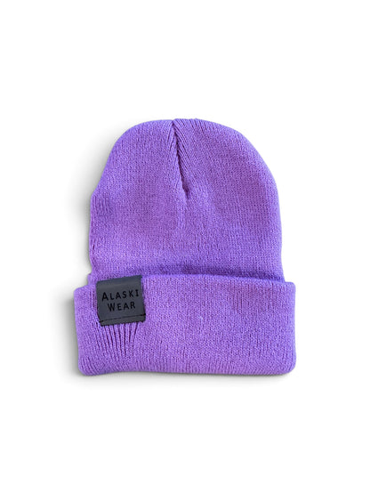 Kids Cuffed Beanies-Hat-Alaskiwear-Purple-Bottoms Up Boutique