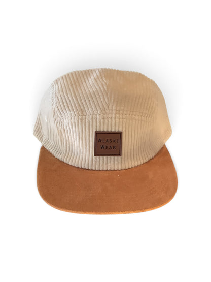 Adult Trucker - Wide Corduroy-Hat-Alaskiwear-Tan w/ Suede Brim-Bottoms Up Boutique
