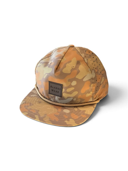AlaskiWear Adult Performance Back Hat - Camo-Hat-Alaskiwear-Light Camo w/ Rope-Bottoms Up Boutique