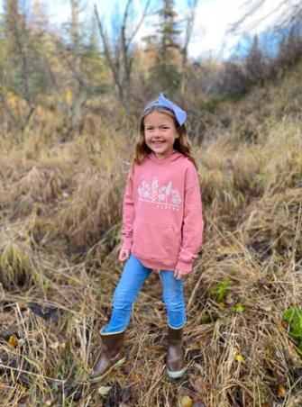 AK Flowers & Berries Kids Hoodie-Hoodies-Bottoms Up Boutique-Anchorage AK