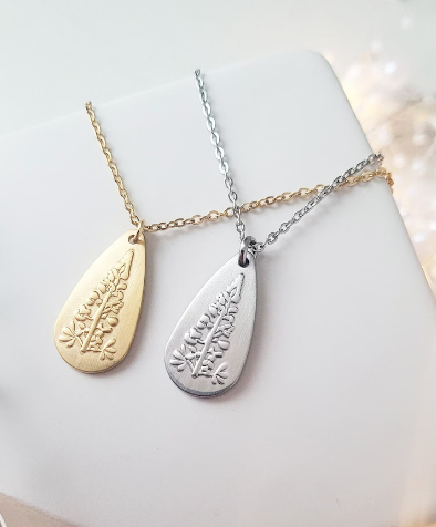 Lupine Teardrop Necklace