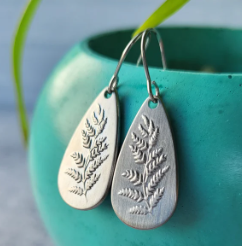 Fiddlehead Fern Teardrop Earring