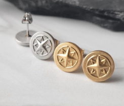 Compass Stud Earrings-Earrings-Bottoms Up Boutique-Anchorage AK