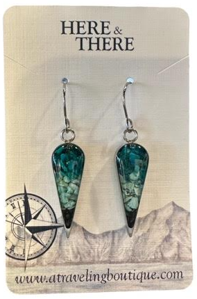 Destination Matanuska Glacier Earrings w/ Chrysocolla