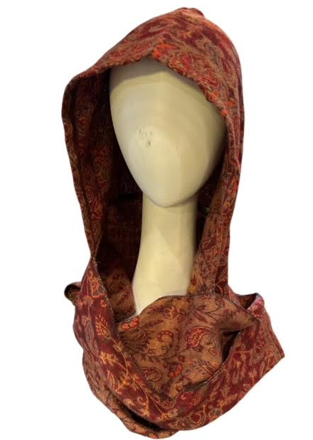 Alaskiwear Hooded Scarf Maroon/Mustard/Lavender-Local-Bottoms Up Boutique-Anchorage AK