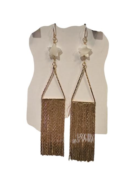 Shortie Gold Duster Earrings-Local-Bottoms Up Boutique-Anchorage AK
