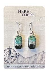 Destination Emerald Stainless Steel Earrings