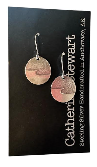 Wave Earring Vertical Oval