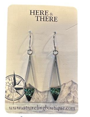 Destination Triangle Drop Earrings