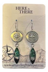 Destination Compass Drop Earrings