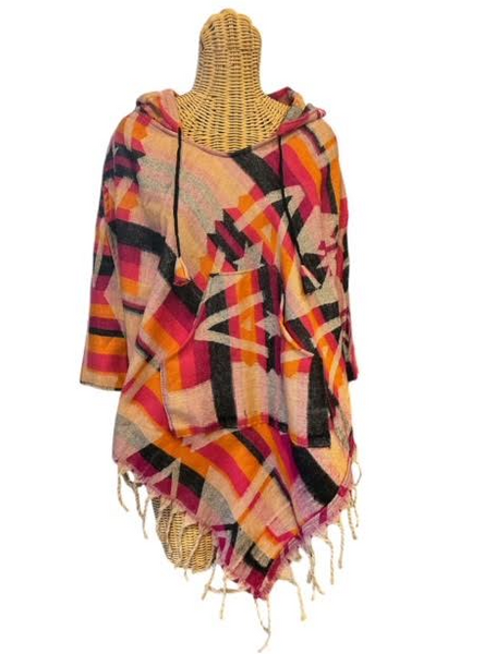 AlaskiWear Adult Blanket Poncho Long