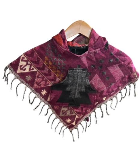 AlaskiWear Baby Poncho - S (3-18 mo.)-Local-Purple/Black/White/Mustard-Bottoms Up Boutique-Anchorage AK