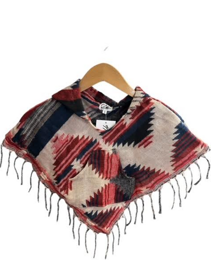 AlaskiWear Baby Poncho - S (3-18 mo.)-Local-White/Red/Pink/Blue-Bottoms Up Boutique-Anchorage AK