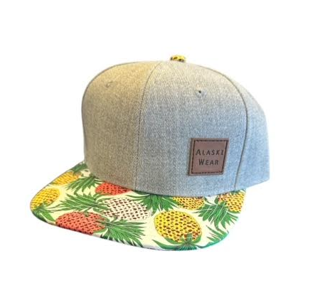 Alaskiwear Trucker Hat - Pineapple Adult-Hat-Grey w/ Pineapple-Bottoms Up Boutique-Anchorage AK