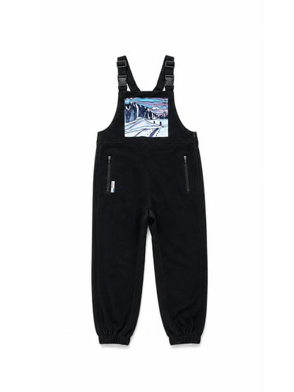 Skin Track Drop Seat Fleece Overalls