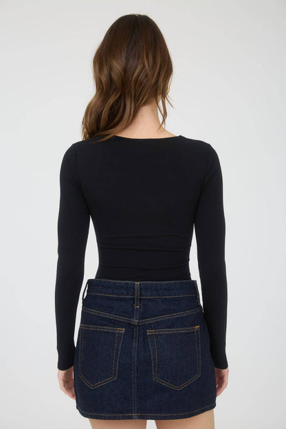 Square Neck Ruched Top-Shirts & Tops-The Workshop Studio-Bottoms Up Boutique