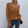 V-Neck Hollow Sweater