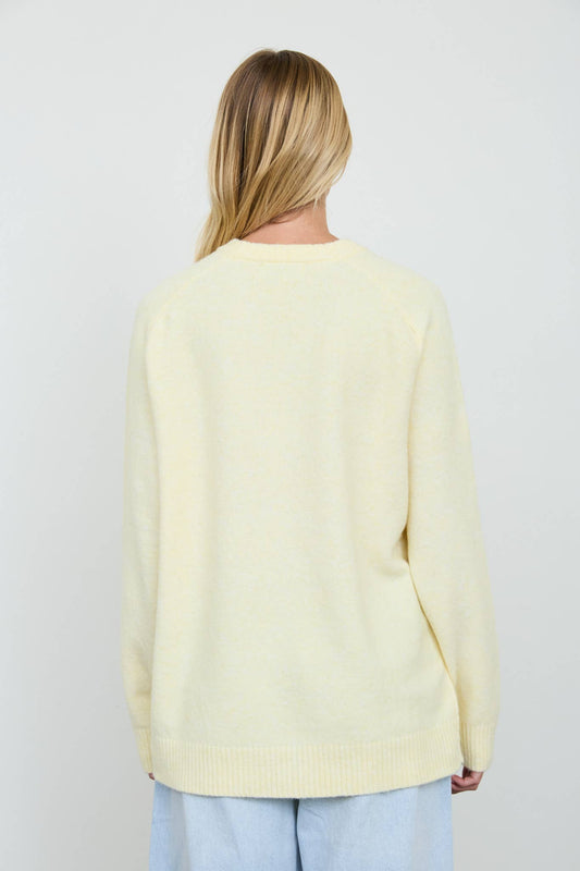 Yellow Pullover Crew-Sweaters-The Workshop Studio-Bottoms Up Boutique