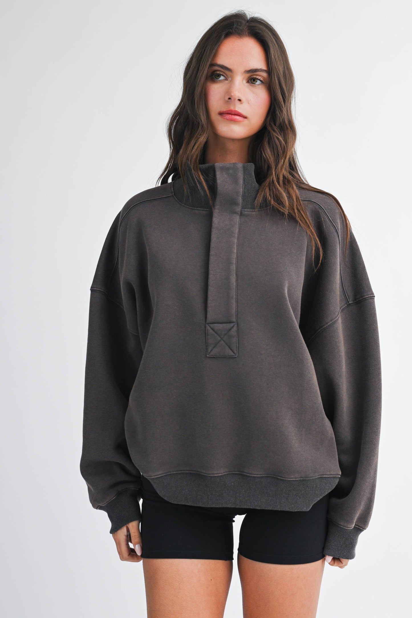 Snap Neck Pullover