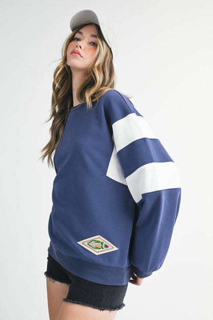 Varsity Stripe Sweatshirt